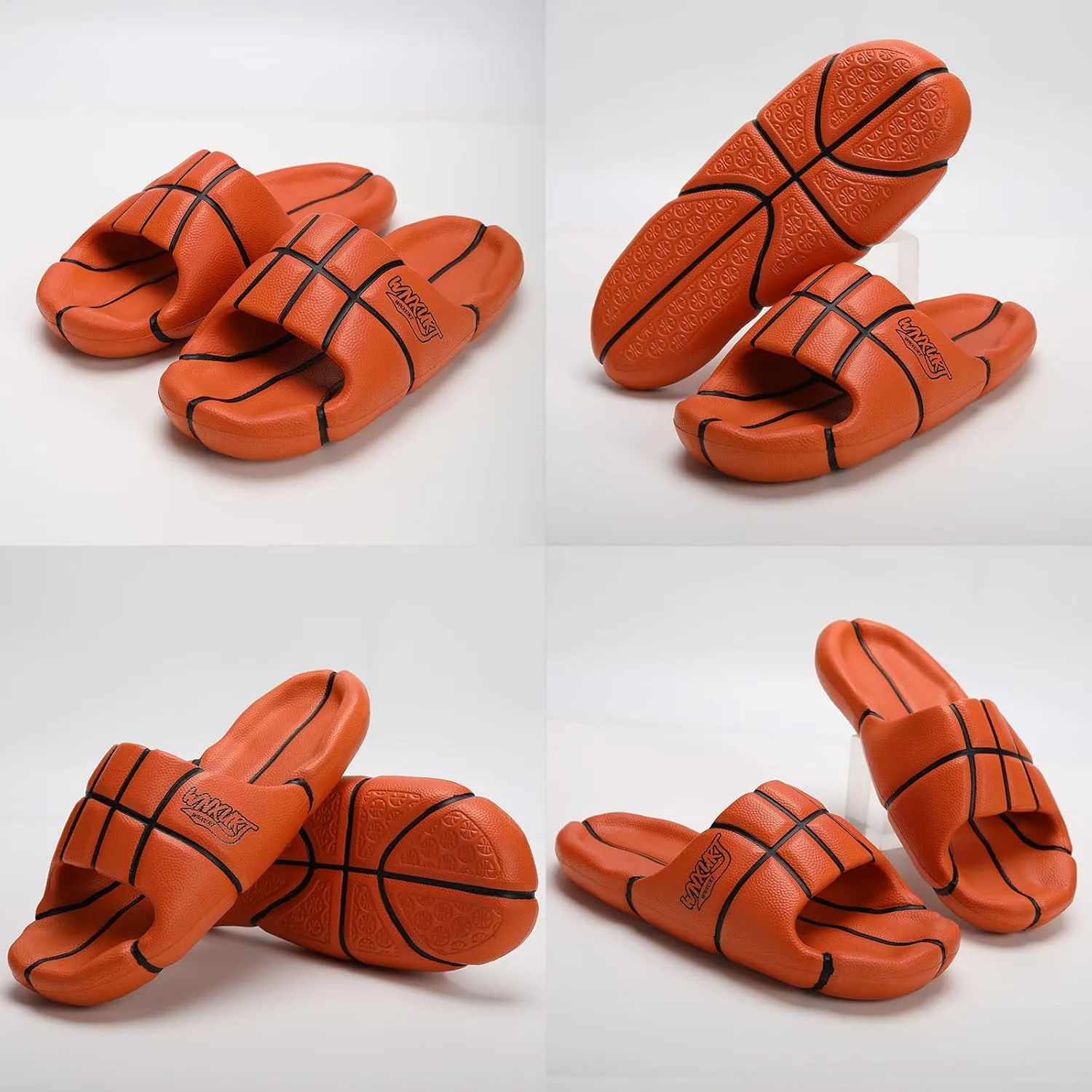 Basketball Pillow Slippers Non-Slip Cloud Slippers Ultra Cushion Sports Arch Support Footbed Sandals Comfort Thick Sole Outdoor Mens Sports Slide Gift for Basketball Enthusiasts