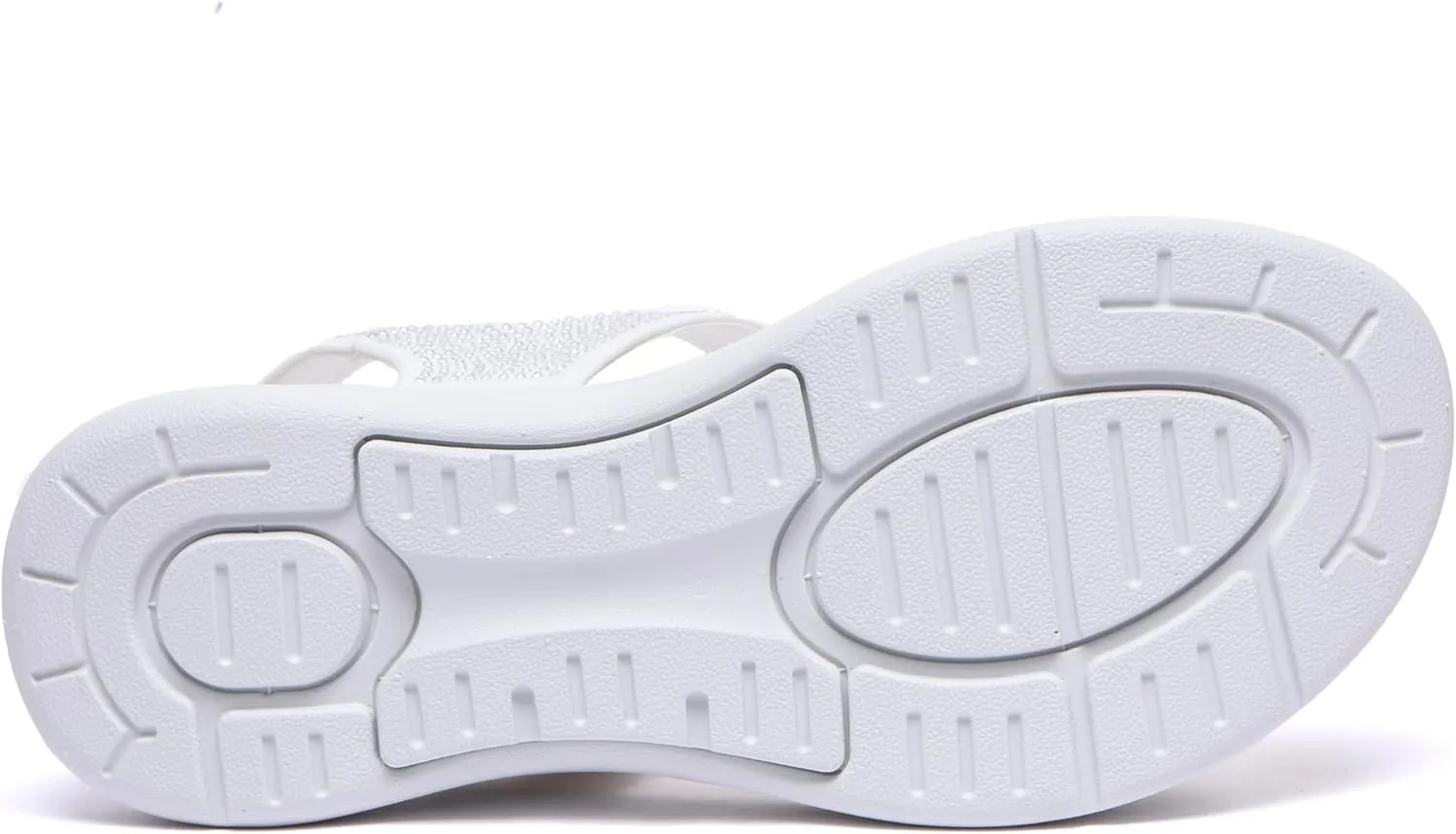 Bernal Women's Fashion Walking Sandals Comfortable Cushion Open-Toe Shoes Slip-On Platrorm Sandals with Diamonds