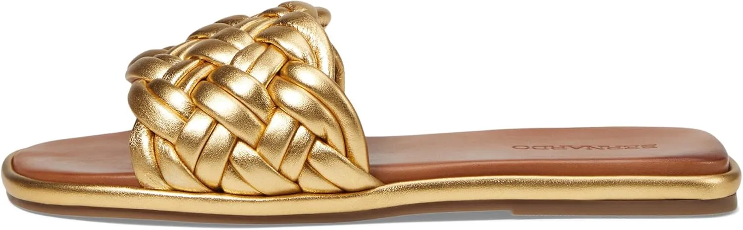 Bernardo Women's Troy Flat Sandals, Comfortable Chic Leather Slip-On