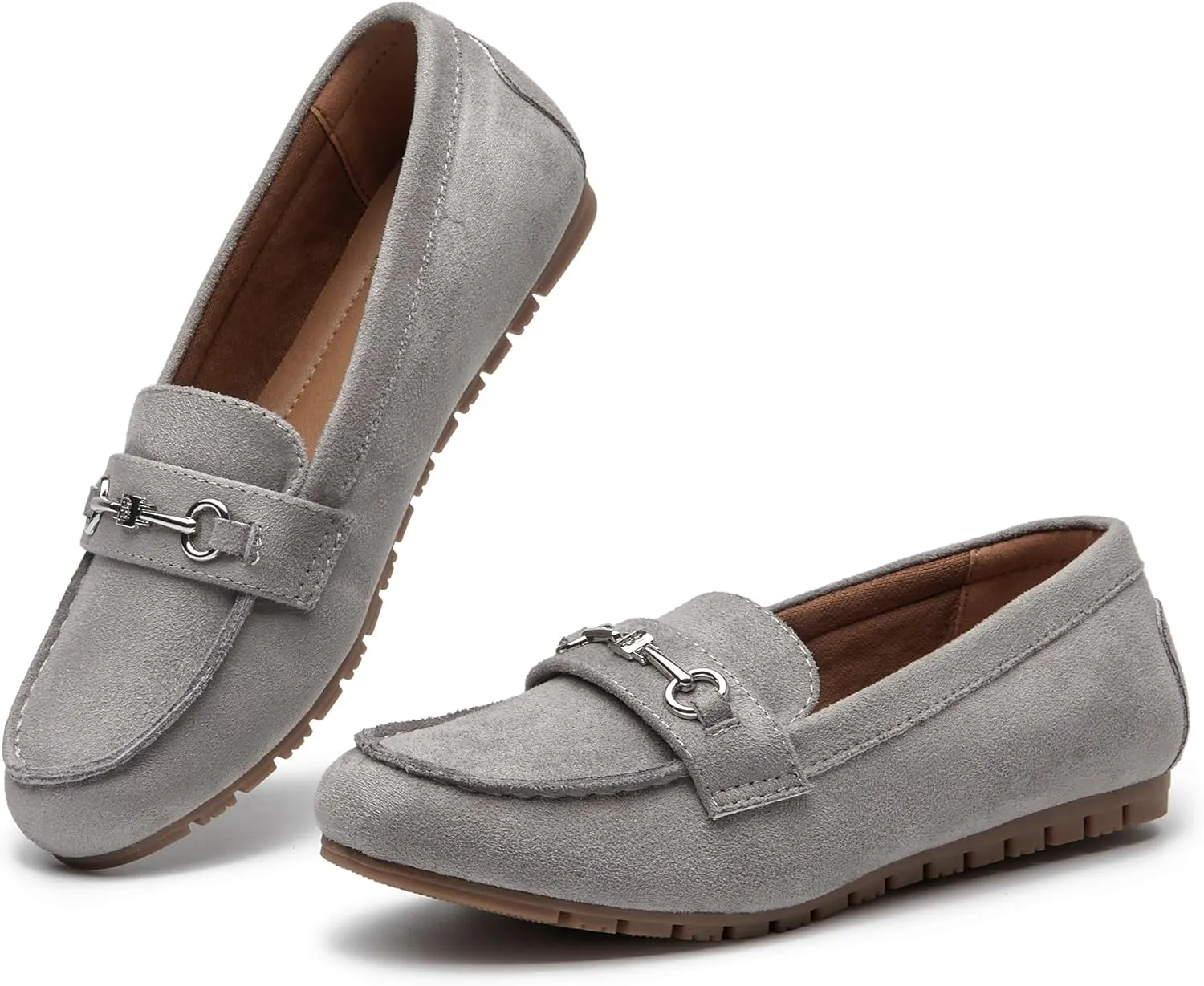 BGSTGUDS Women's Wide Loafers Shoes Cute Dressy Shoes Ladies Comfort Slip Ons Work Shoes