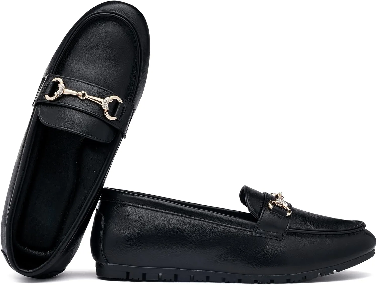 BGSTGUDS Women's Wide Loafers Shoes Cute Dressy Shoes Ladies Comfort Slip Ons Work Shoes
