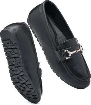 BGSTGUDS Women's Wide Loafers Shoes Cute Dressy Shoes Ladies Comfort Slip Ons Work Shoes