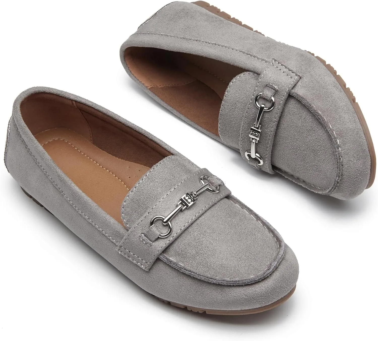 BGSTGUDS Women's Wide Loafers Shoes Cute Dressy Shoes Ladies Comfort Slip Ons Work Shoes