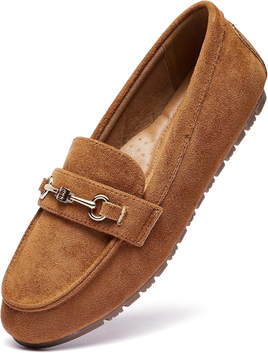 BGSTGUDS Women's Wide Loafers Shoes Cute Dressy Shoes Ladies Comfort Slip Ons Work Shoes