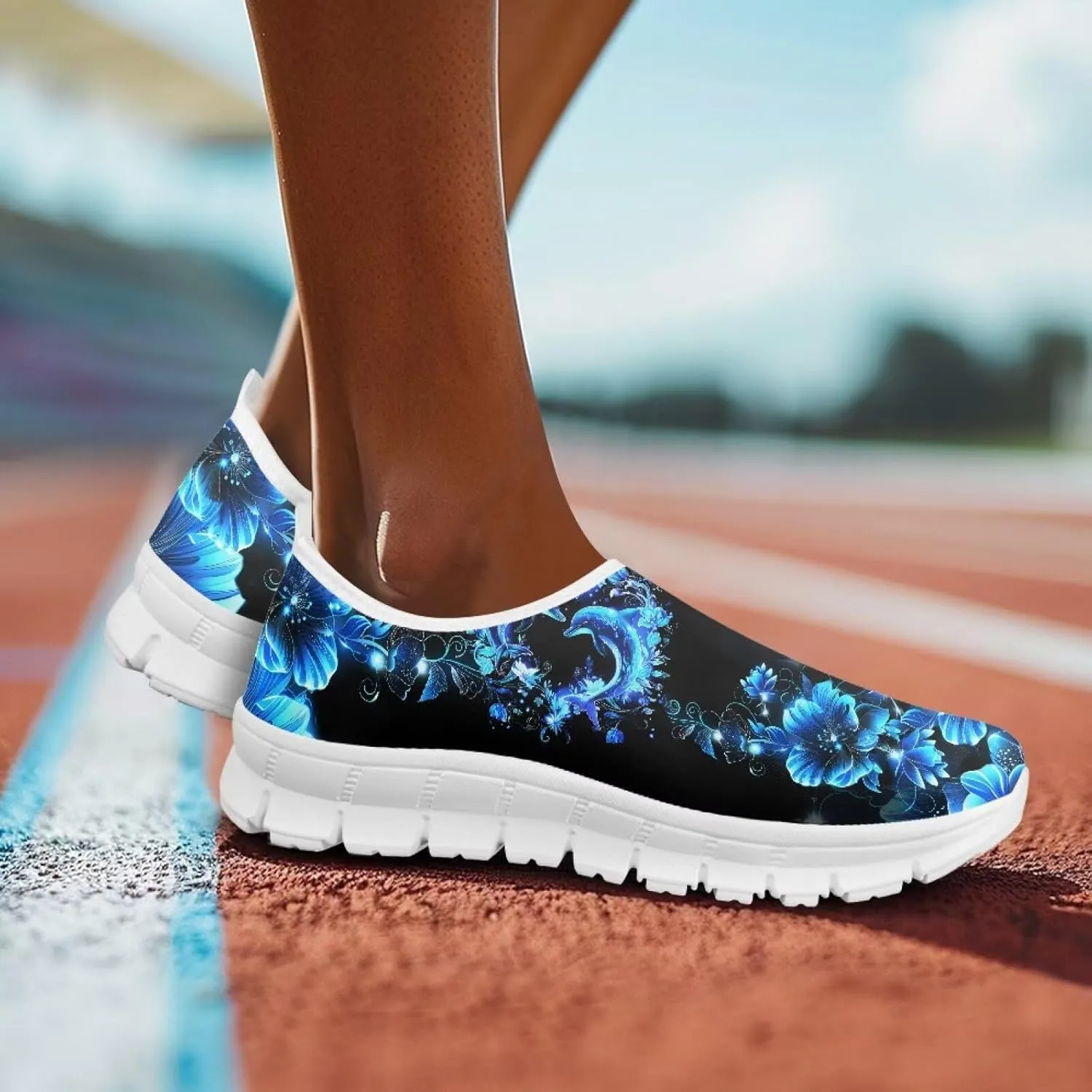 Biyejit Lightweight Shoes Slip on Sneakers for Women with Flexible Outsole Loafers Women Footwear Sockless Wear Flats