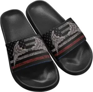 Biyejit Slippers for Women Men Open Toe Athletic Sandals Anti-Slip Sole Slide Sandals Flat Shoes for Indoor & Outdoor