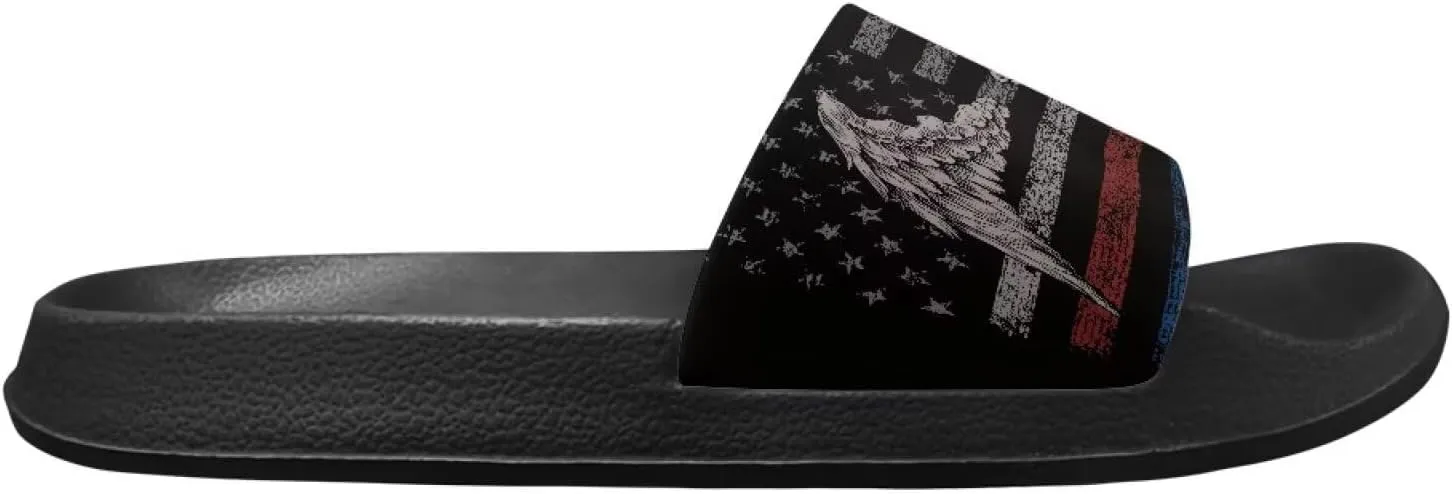 Biyejit Slippers for Women Men Open Toe Athletic Sandals Anti-Slip Sole Slide Sandals Flat Shoes for Indoor & Outdoor