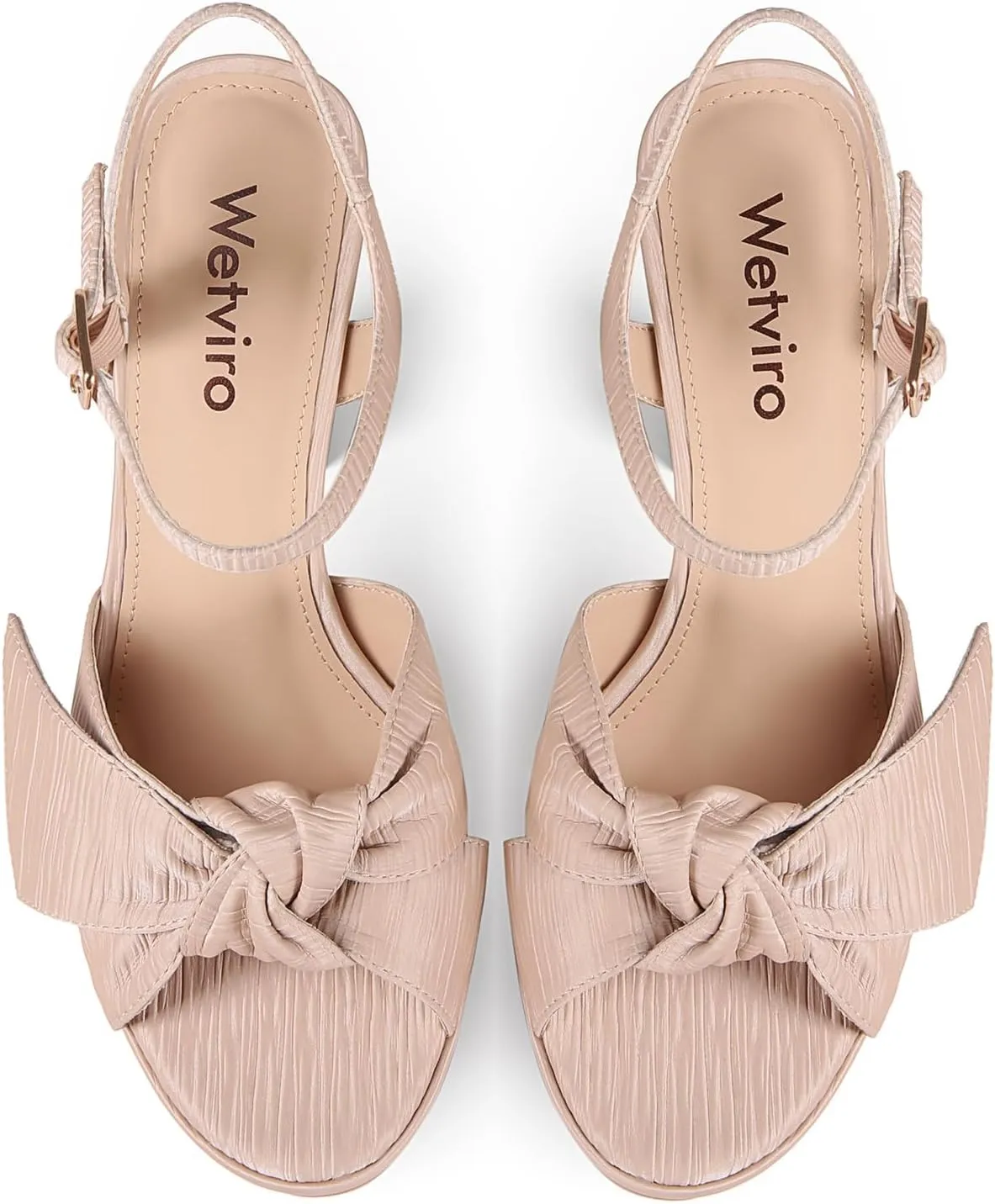 Black Platform Heeled Sandals for Women 5.1 Inch Chunky Block High Heel Womens Open Toe with Bow Ankle Strap Wedding Party Dress Sandals Shoes