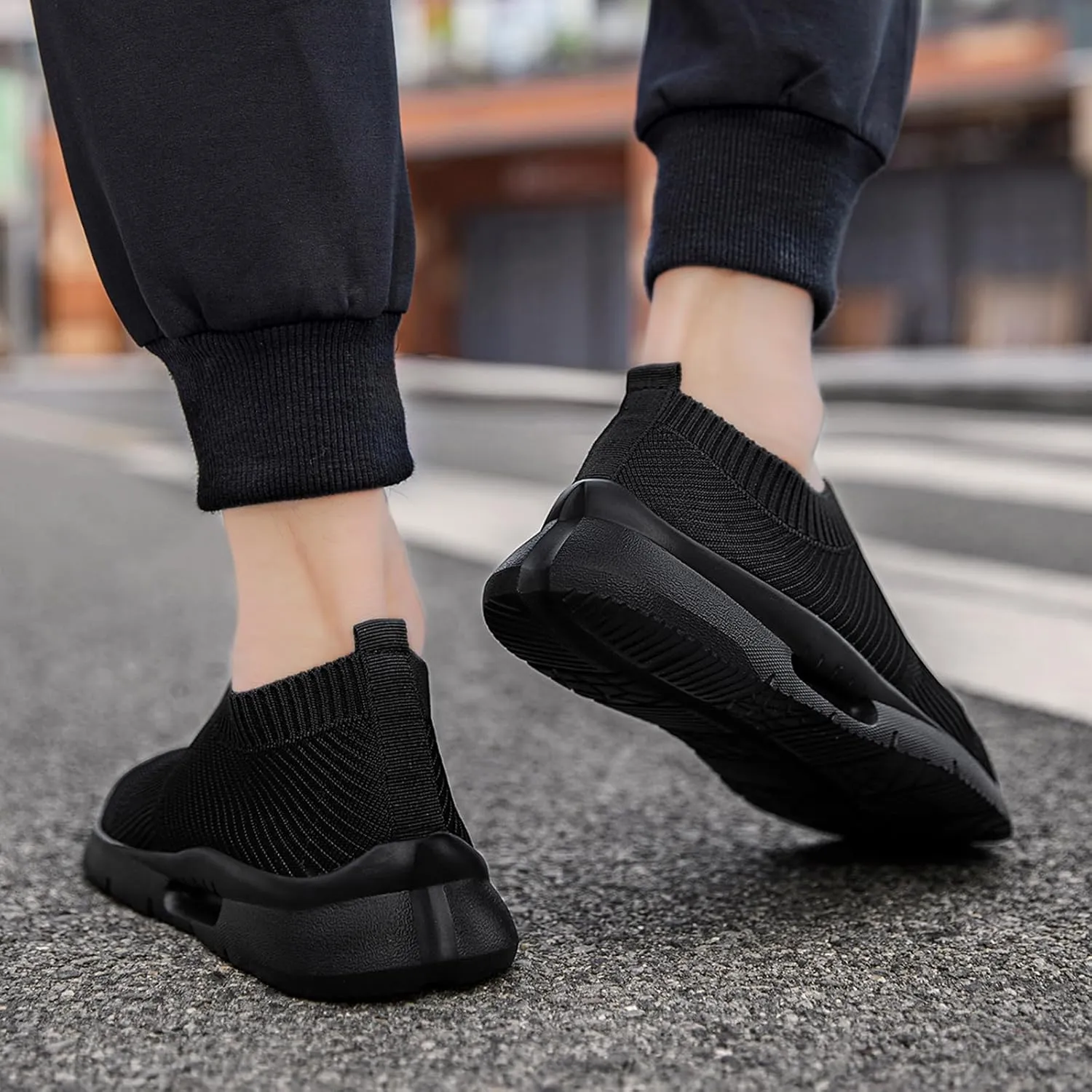 Black Shoes Mens Loafers & Slip-ons|Casual Dress Business Boat Shoes Lightweight Slip on Walking Sneakers Slippers
