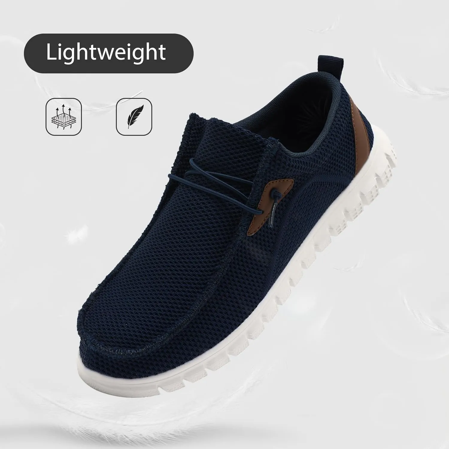 Black Shoes Mens Loafers & Slip-ons|Casual Dress Business Boat Shoes Lightweight Slip on Walking Sneakers Slippers