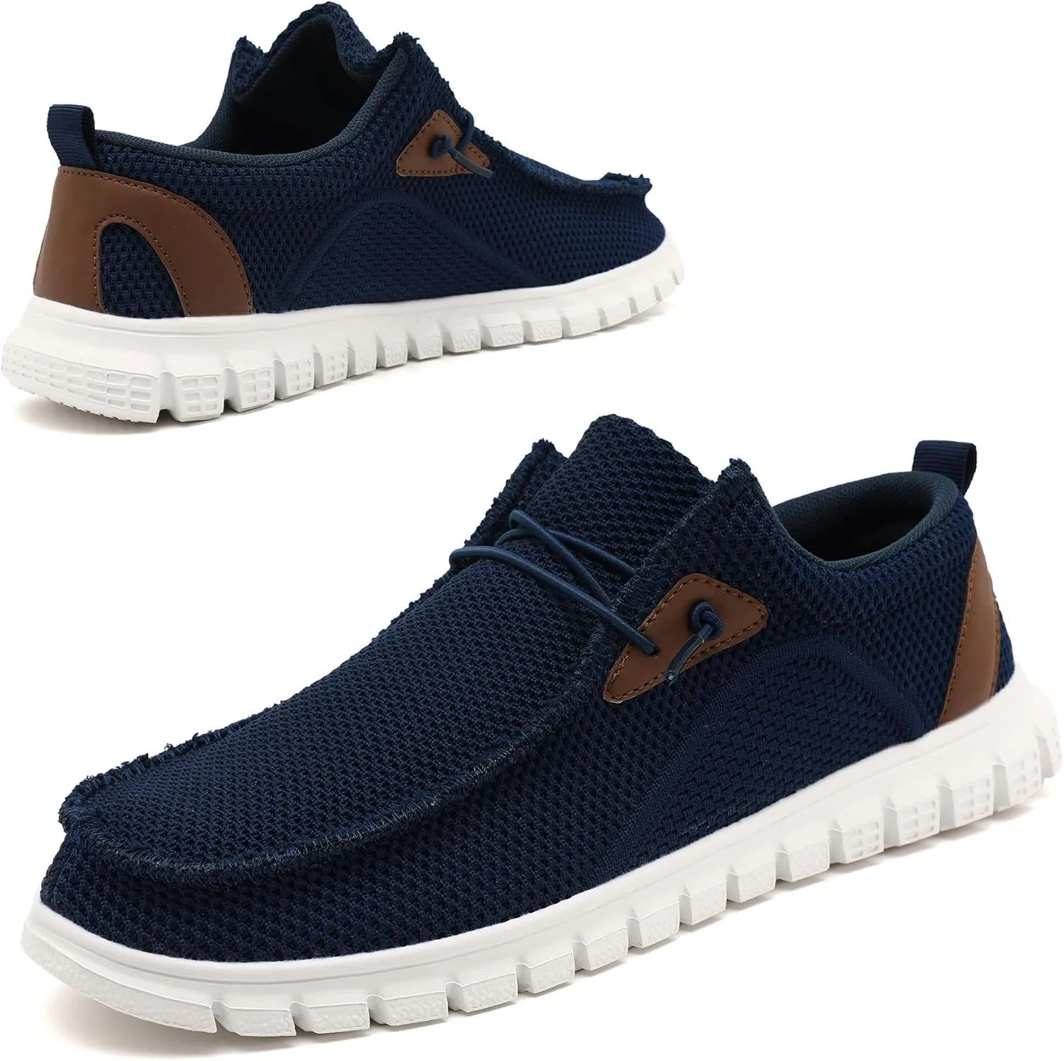 Black Shoes Mens Loafers & Slip-ons|Casual Dress Business Boat Shoes Lightweight Slip on Walking Sneakers Slippers