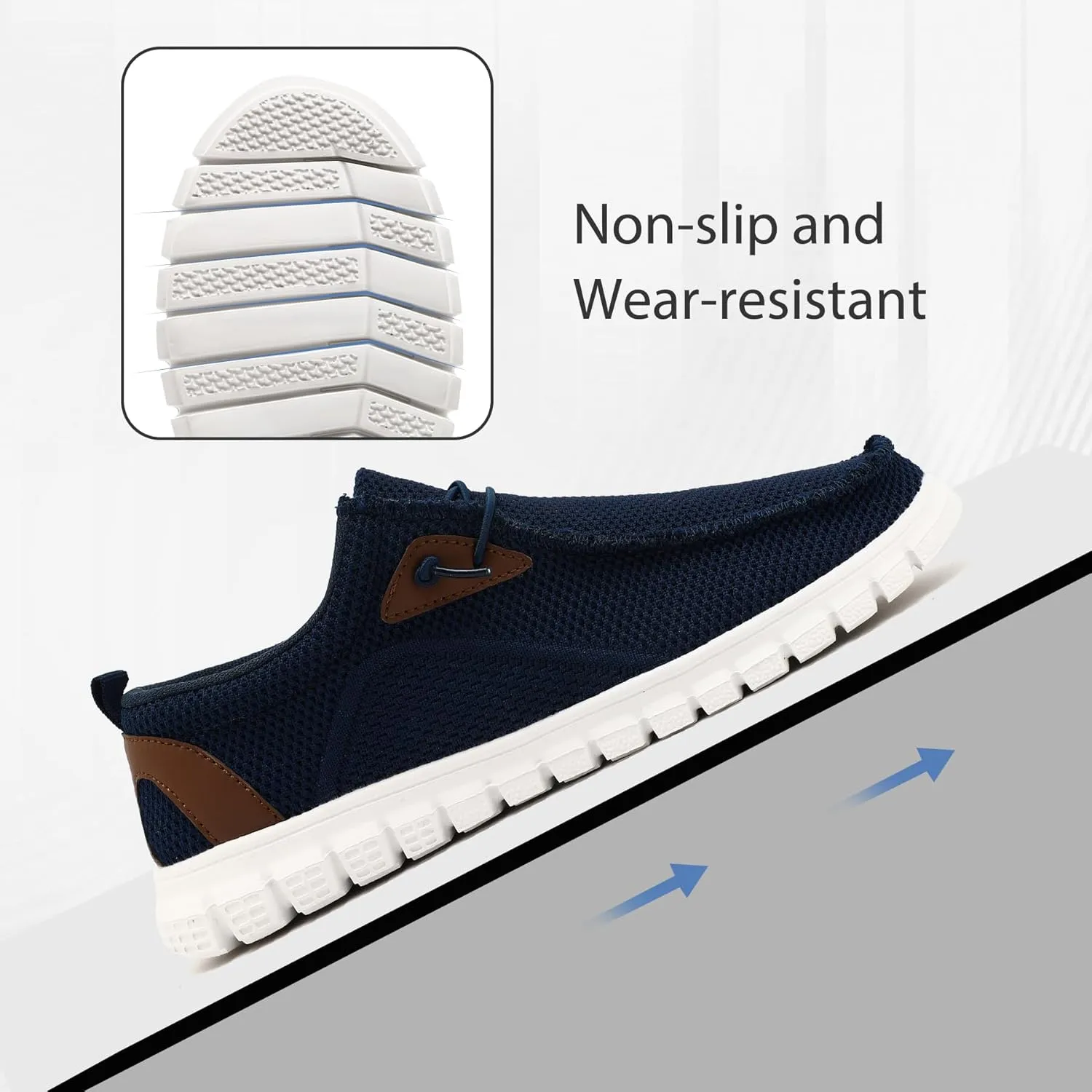 Black Shoes Mens Loafers & Slip-ons|Casual Dress Business Boat Shoes Lightweight Slip on Walking Sneakers Slippers