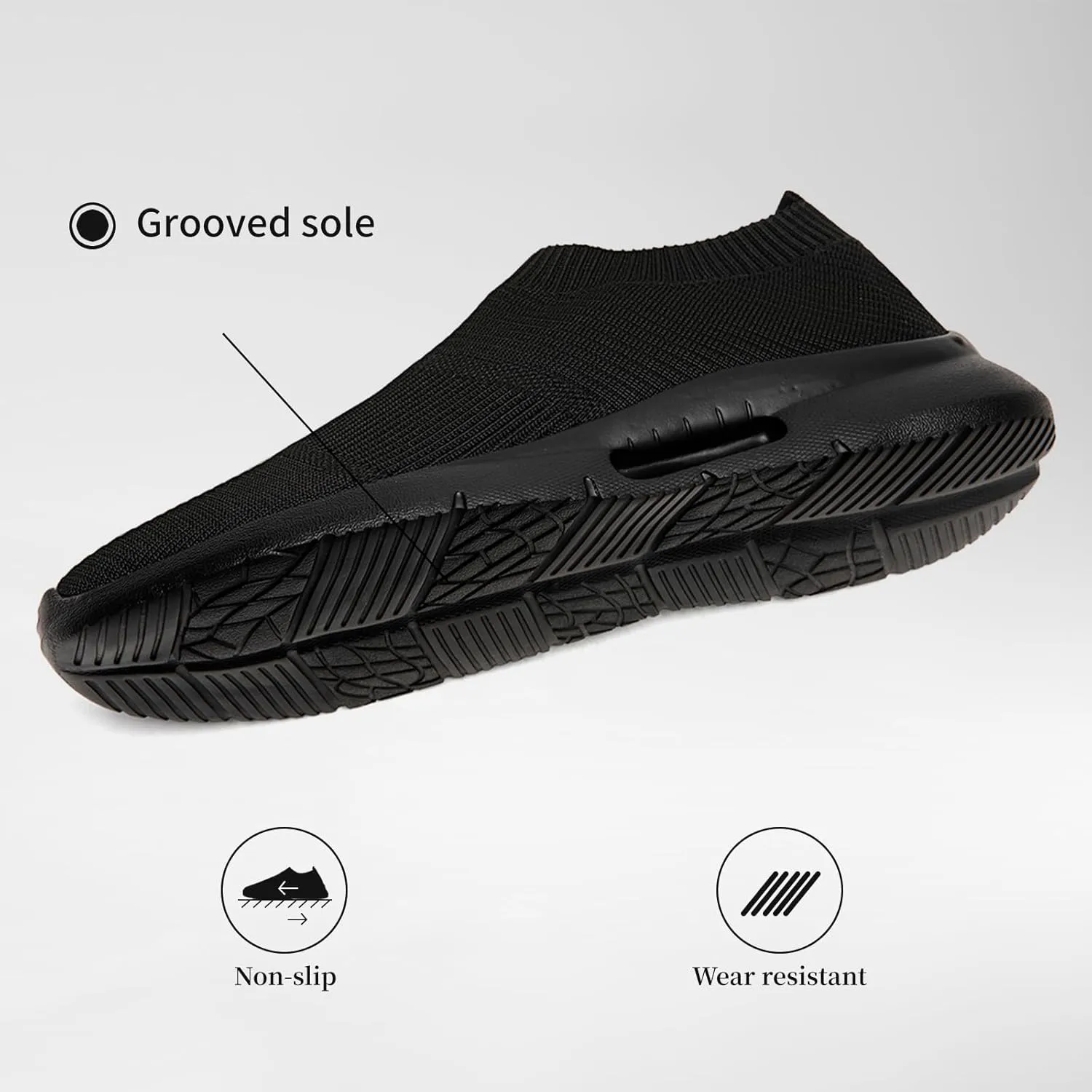 Black Shoes Mens Loafers & Slip-ons|Casual Dress Business Boat Shoes Lightweight Slip on Walking Sneakers Slippers