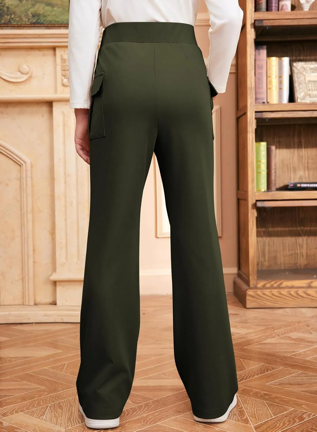 blibean Girls Uniform Pants Teen School Flare Bell Bottoms Size 6-15 Years