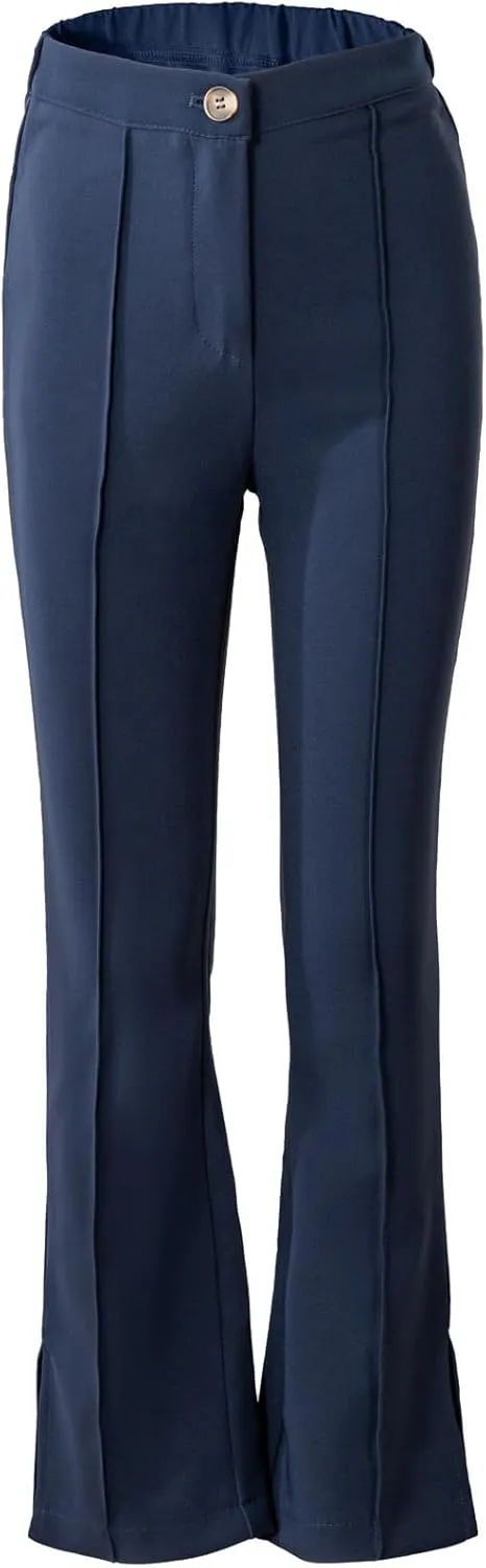 blibean Teen Girls Bell Bottom Pants Dressy Uniform Pants Size 6-15 Years