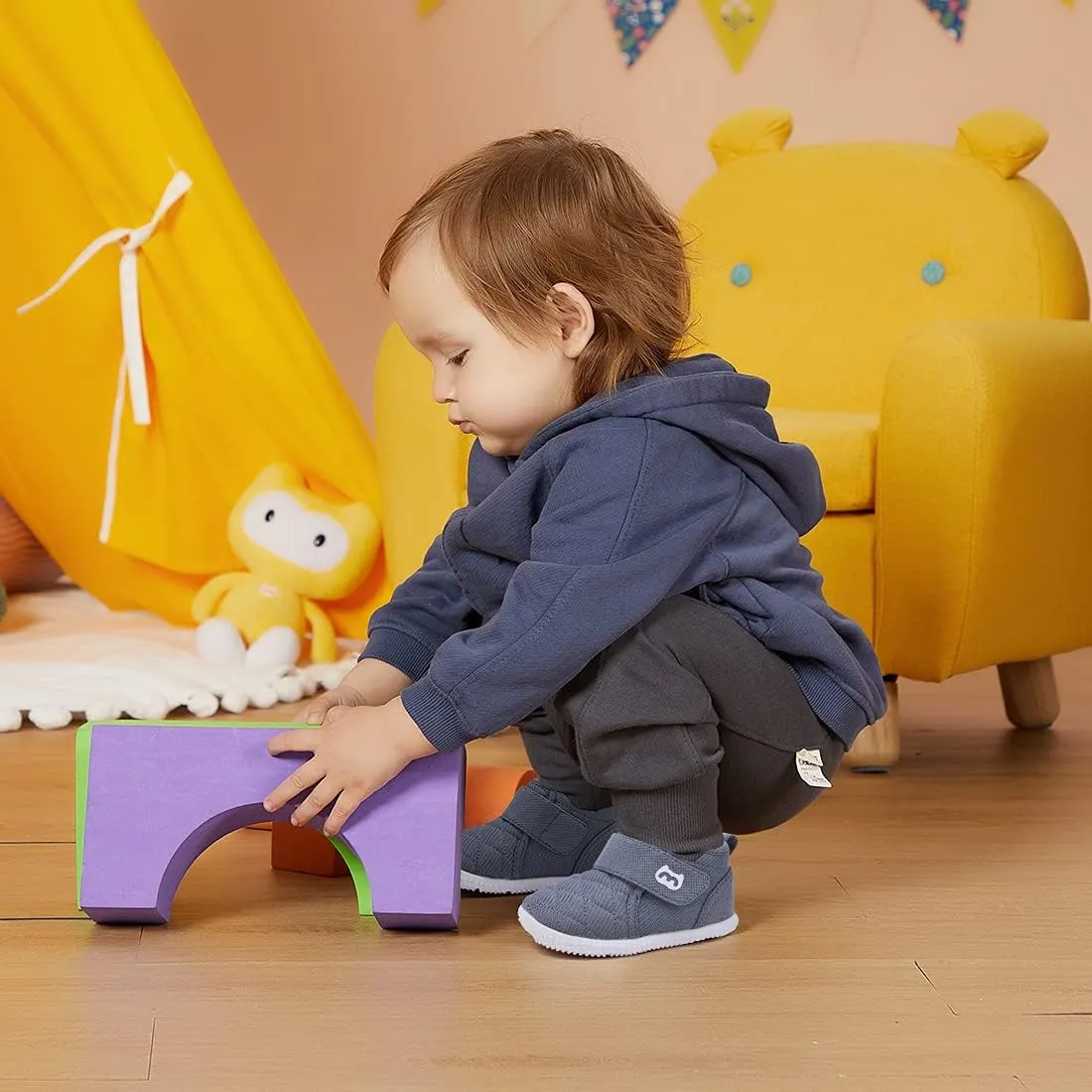 BMCiTYBM Baby Shoes Boy Girl Sneakers Winter Warm Non Slip First Walking Infant Shoes 6-24 Months