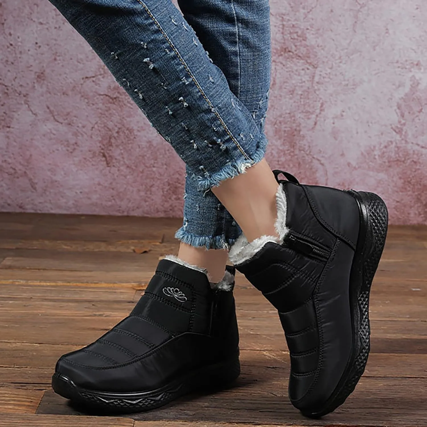 Boots Woman Boots Fashion Casual Shoes Men's Snow Boots Cotton Shoes Winter Padded Warm Women's Boots