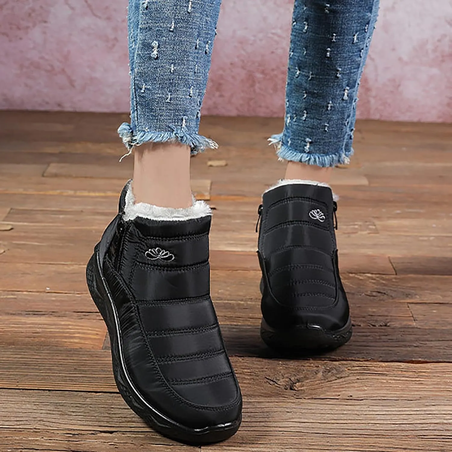 Boots Woman Boots Fashion Casual Shoes Men's Snow Boots Cotton Shoes Winter Padded Warm Women's Boots