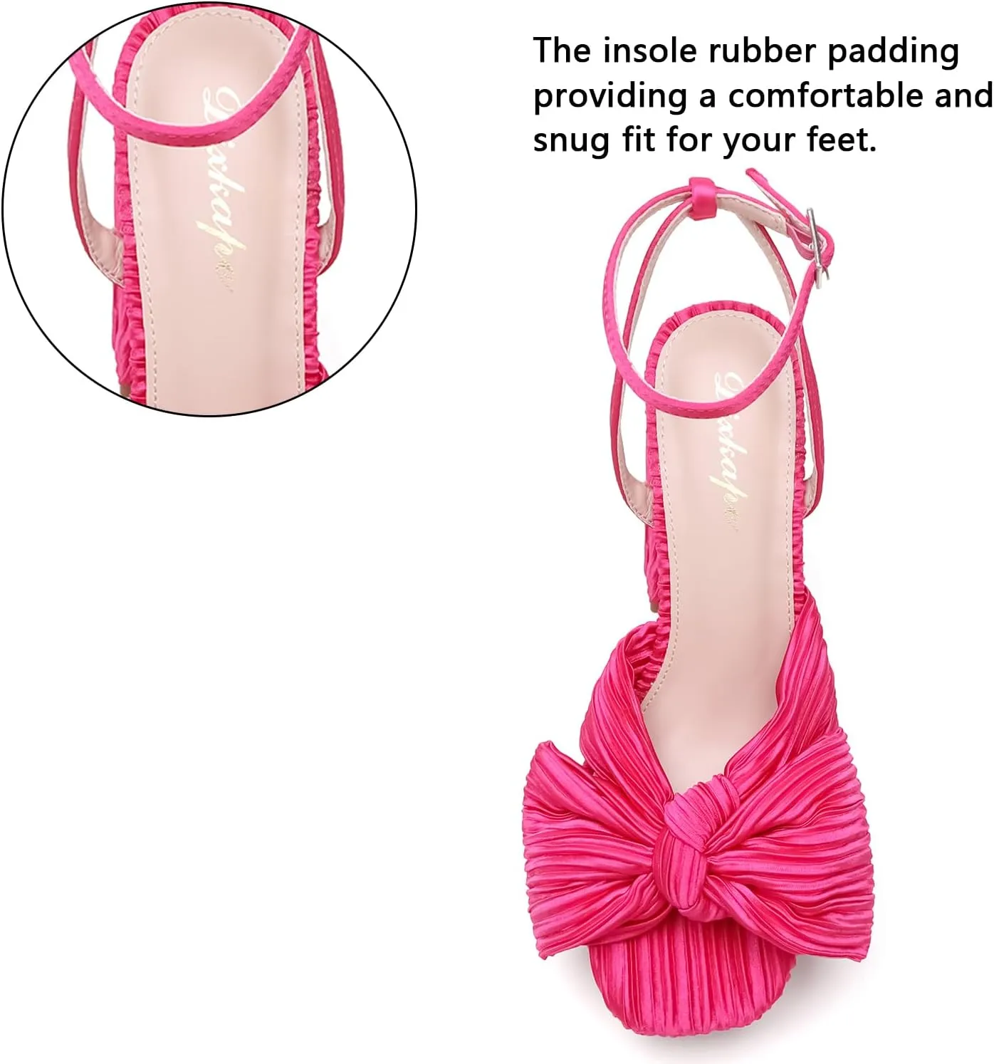 Bow Platform Heels for Women Ankle Strap Heeled Sandals Womens Chunky Block High Heels for Party Prom womens dress shoes