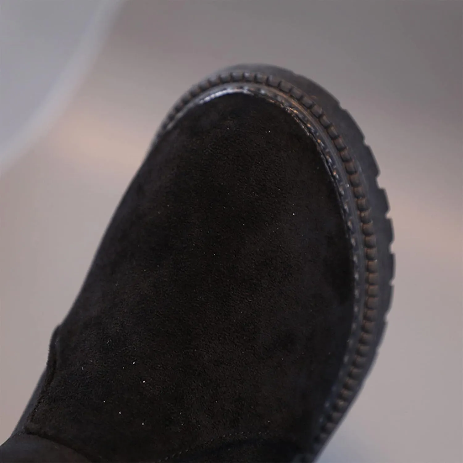Boys F𝐮r Lined Boots Toddler Baby Girls Winter Warm Furry Plush Snow Booties Cozy Slip On With Zipper Flat Shoes