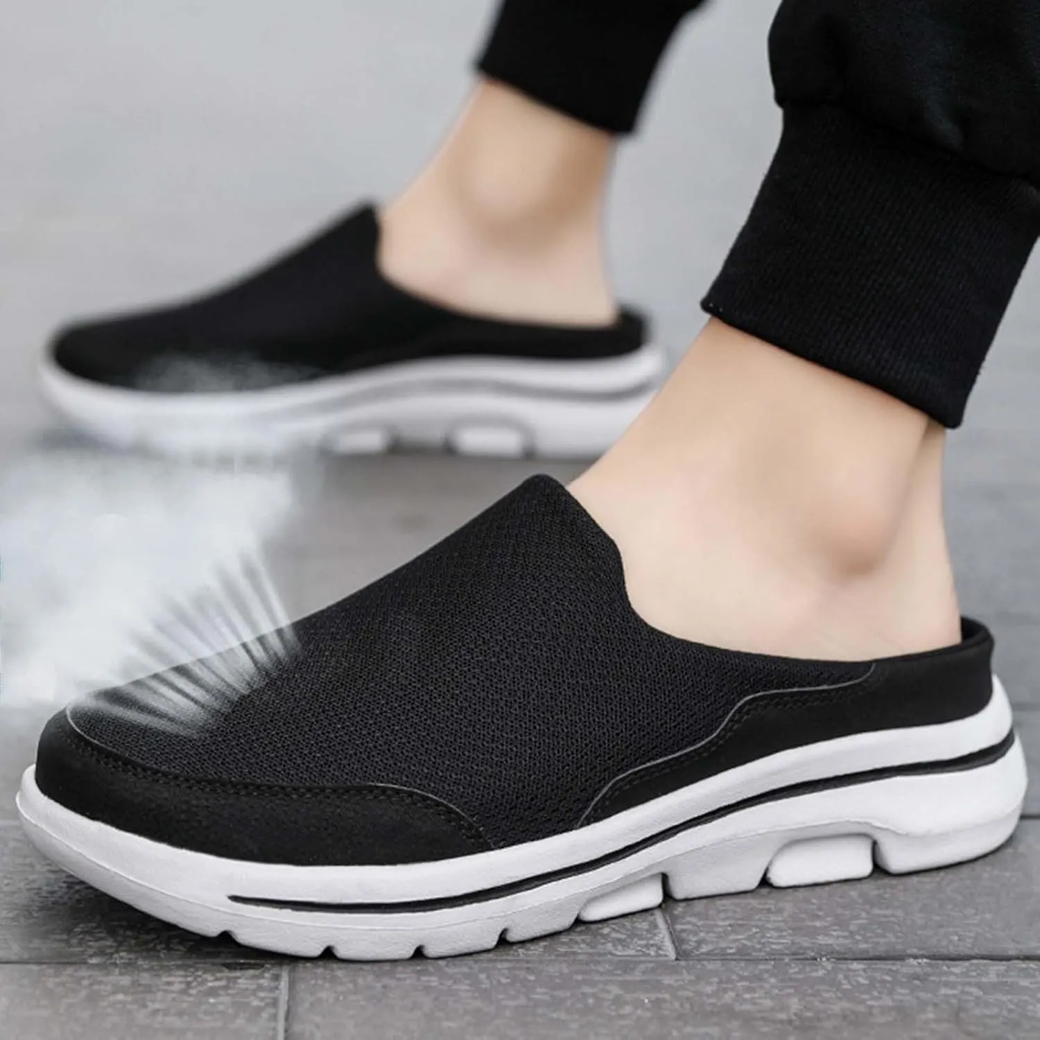 Breathable Slip on Shoes for Men Breathable Casual Comfortable Walking Sneaker Outdoor Non Slip Jogging Sneakers