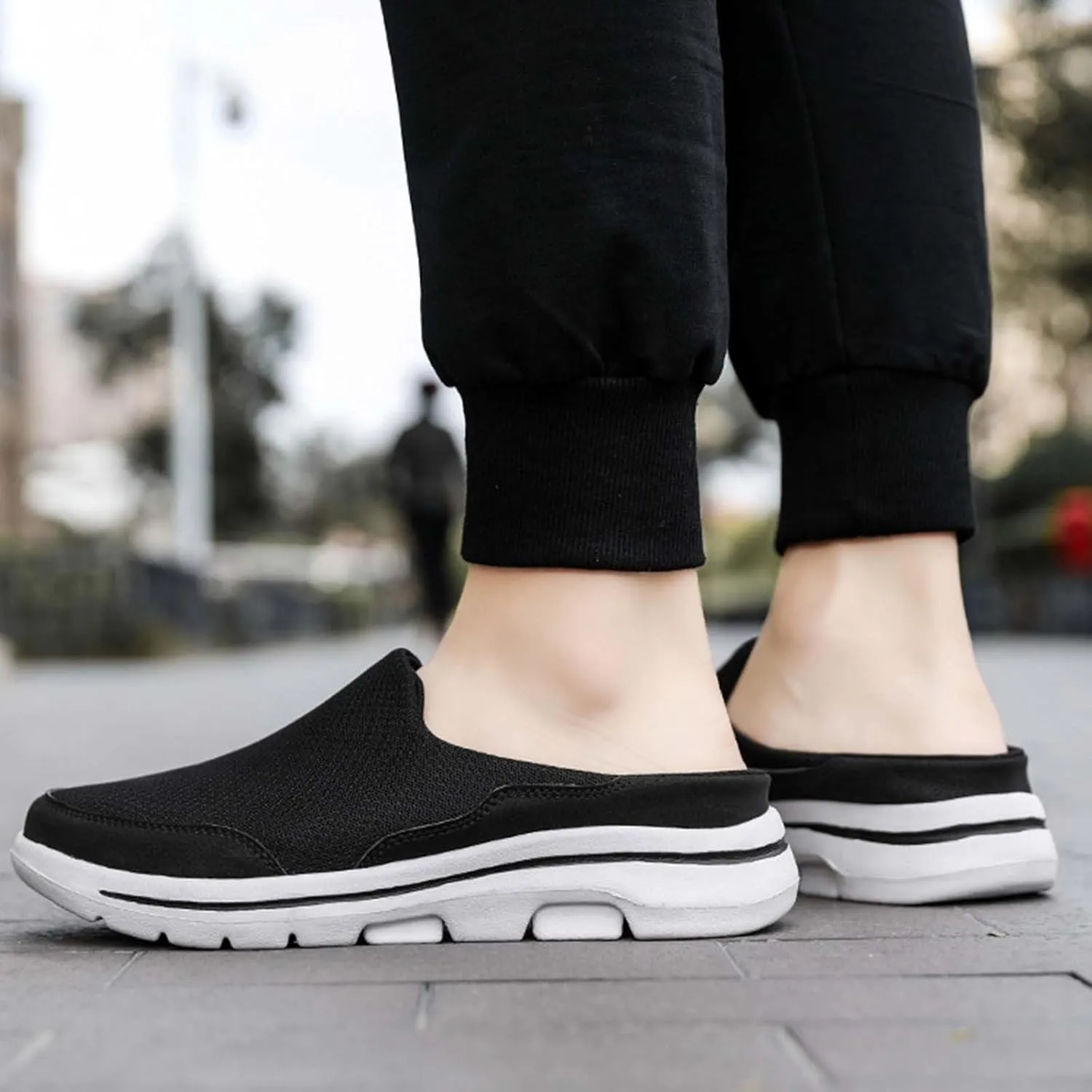 Breathable Slip on Shoes for Men Breathable Casual Comfortable Walking Sneaker Outdoor Non Slip Jogging Sneakers