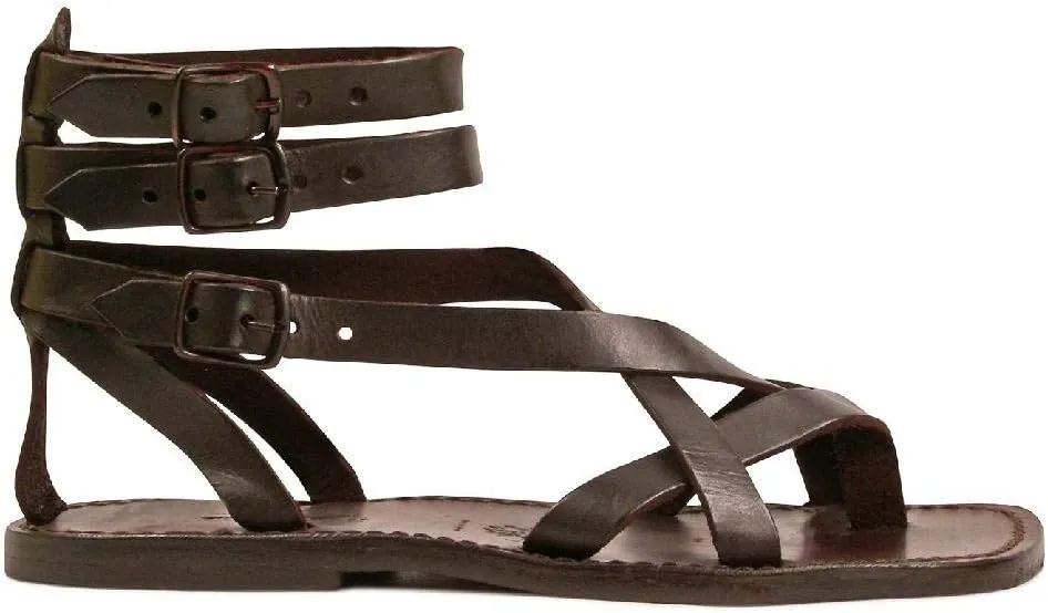 Brown Men's Gladiator Sandals Handmade in Italy