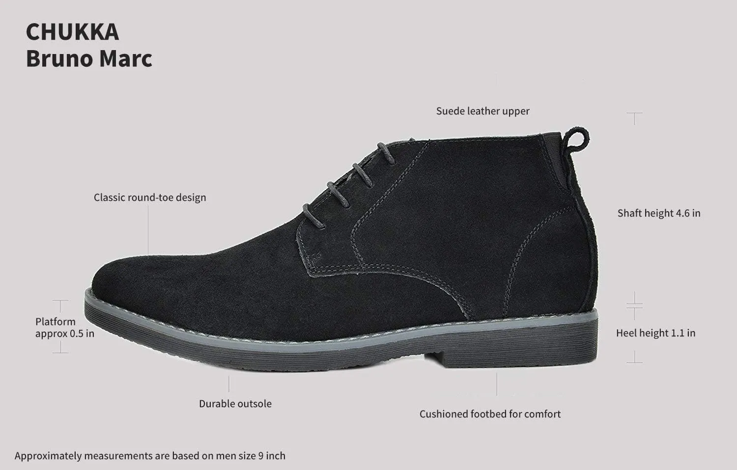 Bruno Marc Men's Classic Dress Casual Chukka Boots 2.0