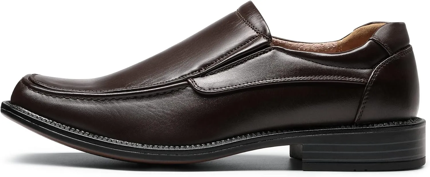 Bruno Marc Men's Goldman-02 Slip on Leather Lined Square Toe Dress Loafers Shoes for Casual Weekend Formal Work