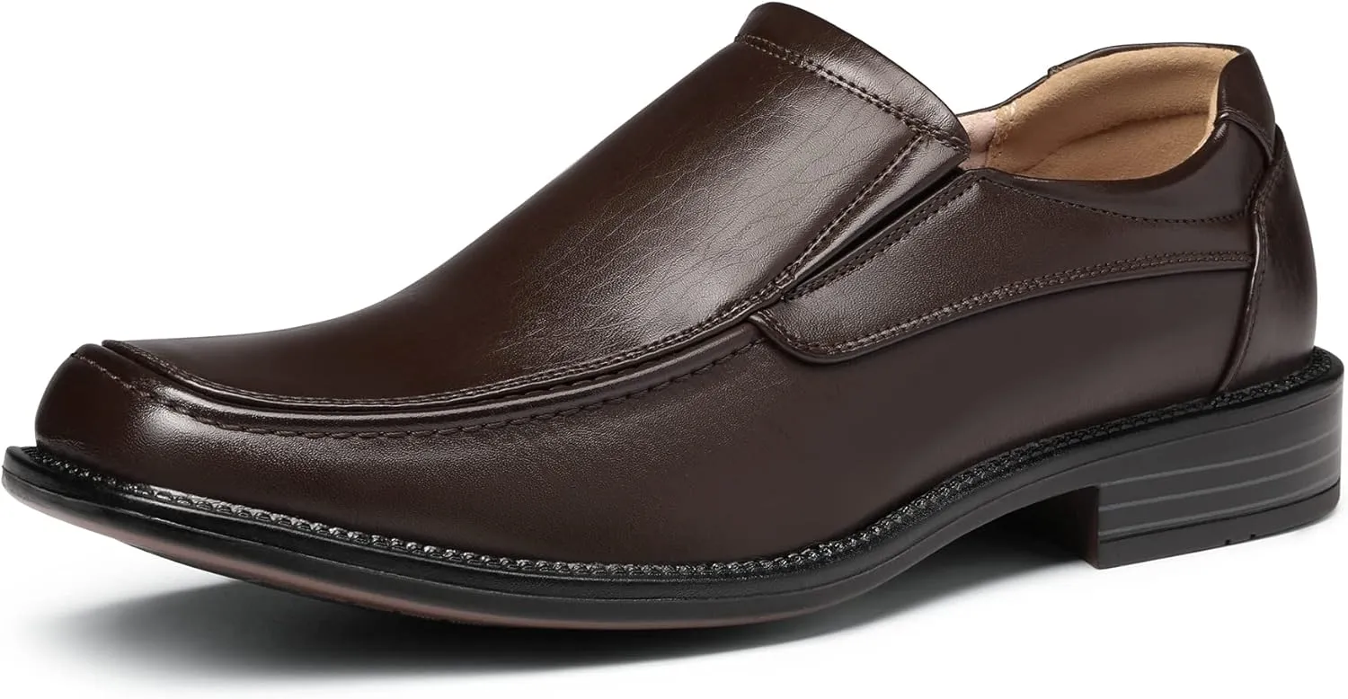 Bruno Marc Men's Goldman-02 Slip on Leather Lined Square Toe Dress Loafers Shoes for Casual Weekend Formal Work