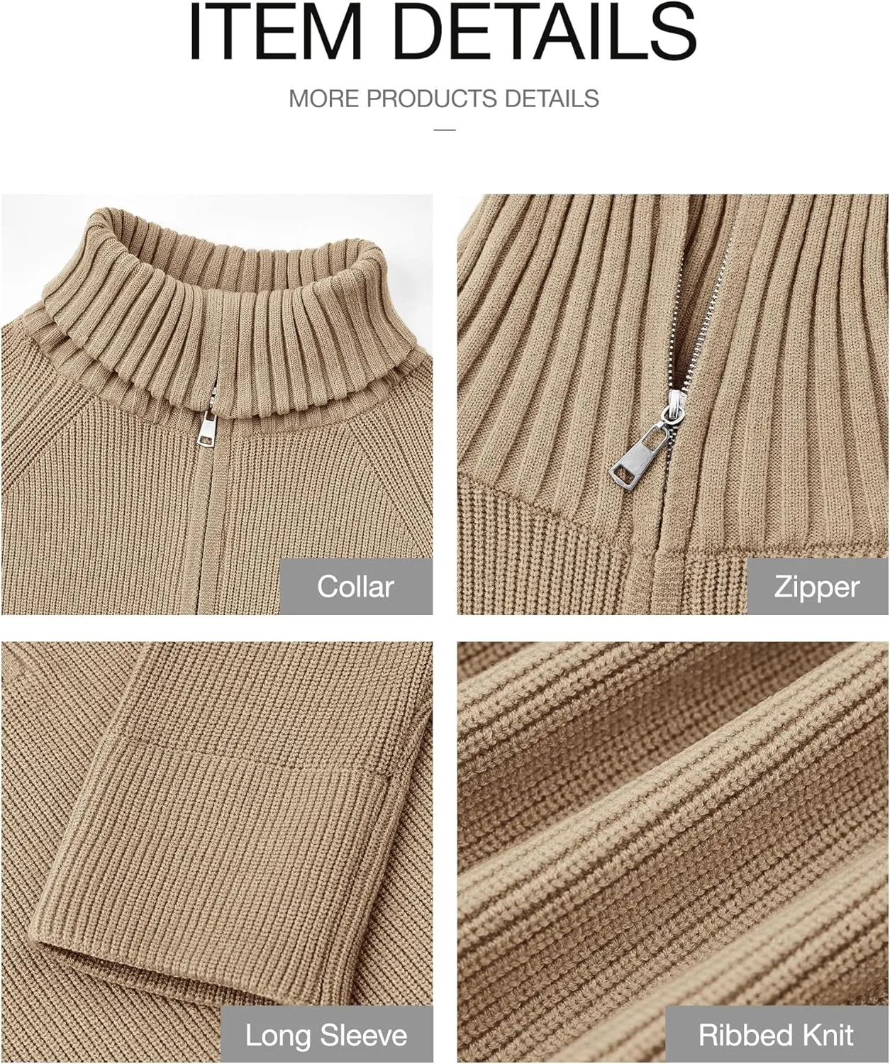 BTFBM Women’s Casual Long Sleeve Half Zip Pullover Sweaters Solid V Neck Collar Ribbed Knitted Loose Slouchy Jumper Tops