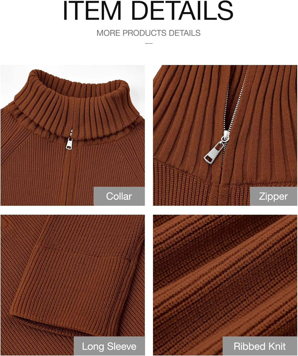 BTFBM Women’s Casual Long Sleeve Half Zip Pullover Sweaters Solid V Neck Collar Ribbed Knitted Loose Slouchy Jumper Tops