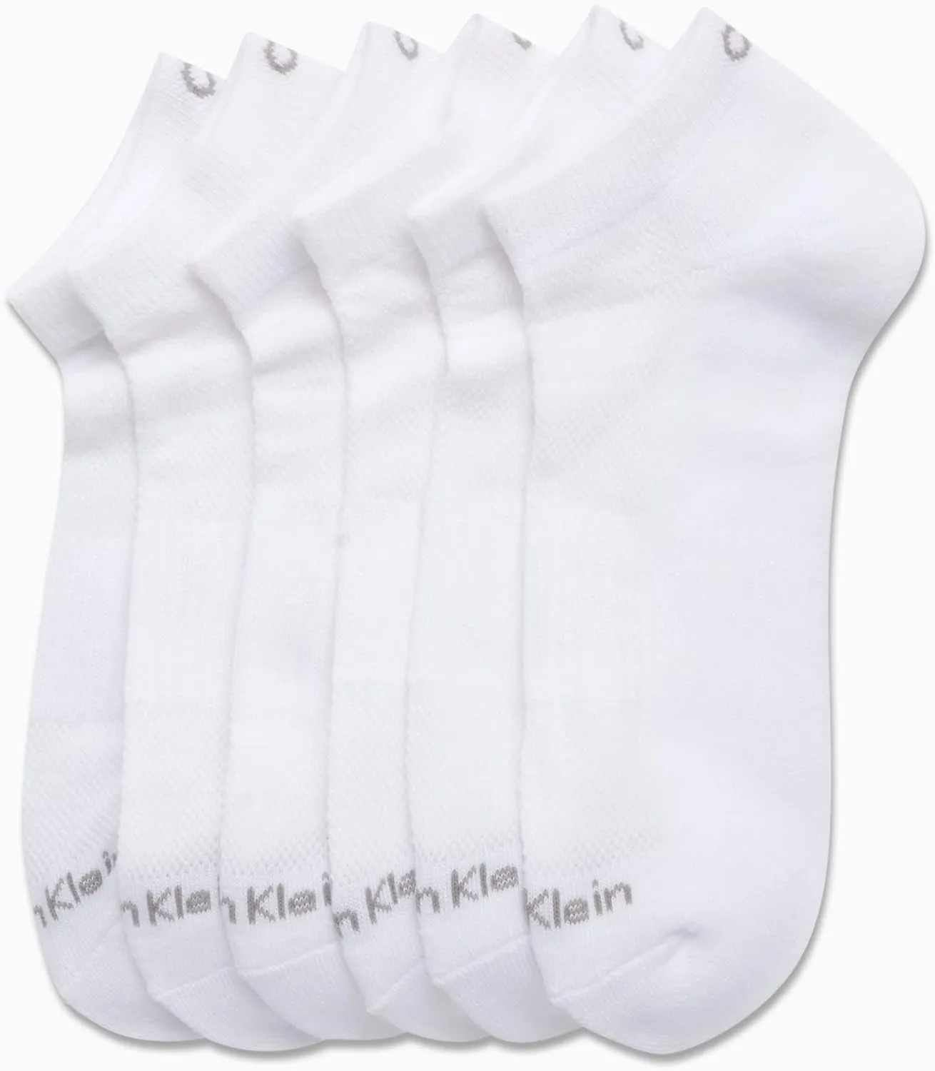 Calvin Klein Men's No Show Cushioned Athletic Low Cut Ankle Socks - 6 Pack Breathable Sport Socks for Men