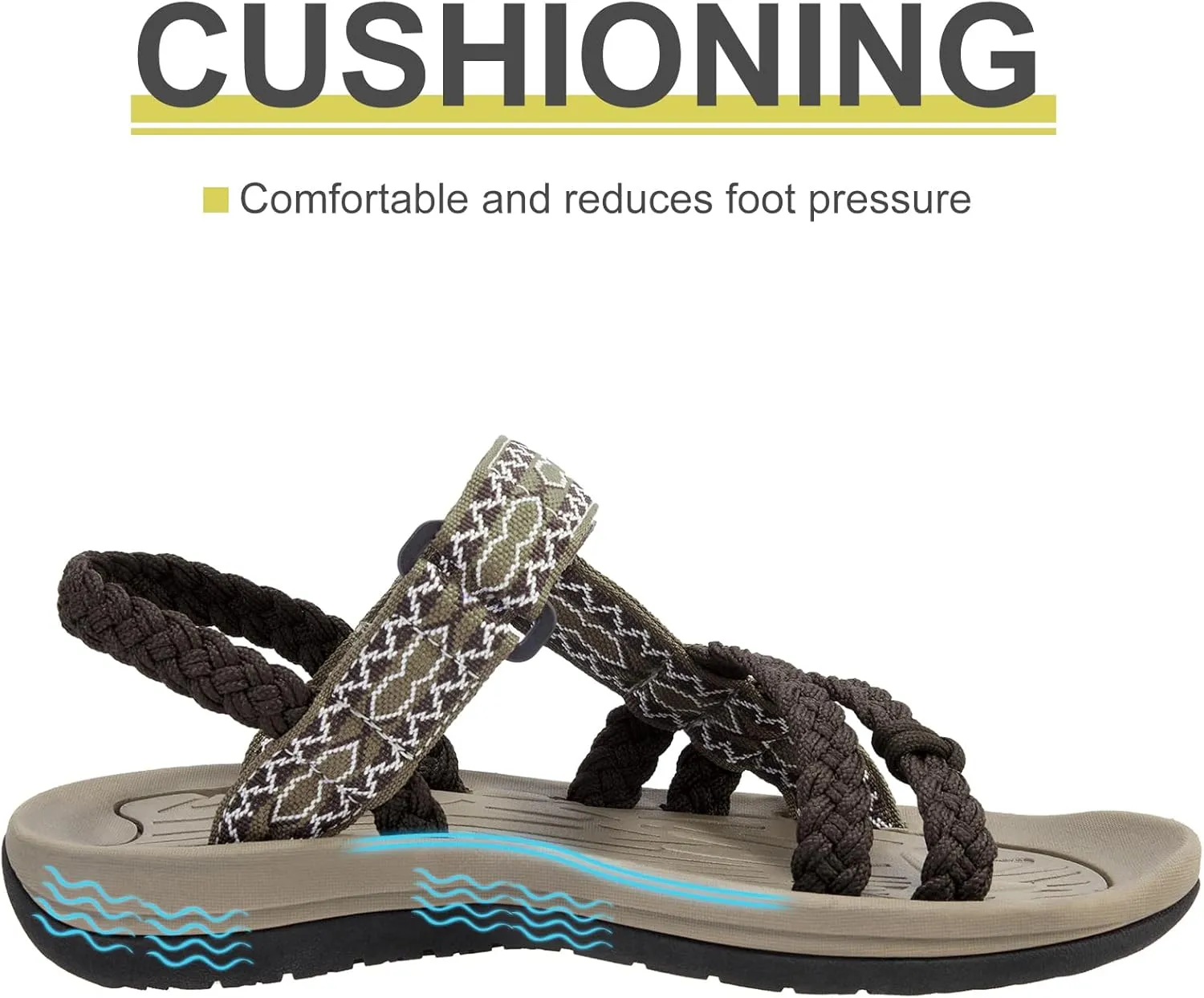CAMEL CROWN Hiking Sandals for Women Comfortable Athletic Sport Sandal with Arch Support for Casual Walking Outdoors Water Beach Vacation