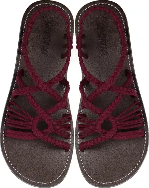 Capana Woven Women's Flat Sandals - Strappy Braided, Beach Sandals for Women Dressy Summer, Rope Bohemian Sandals, Spring Casual Womens Shoes, Comfy Boho Flats for Teen Girls – Relax (2nd Version)