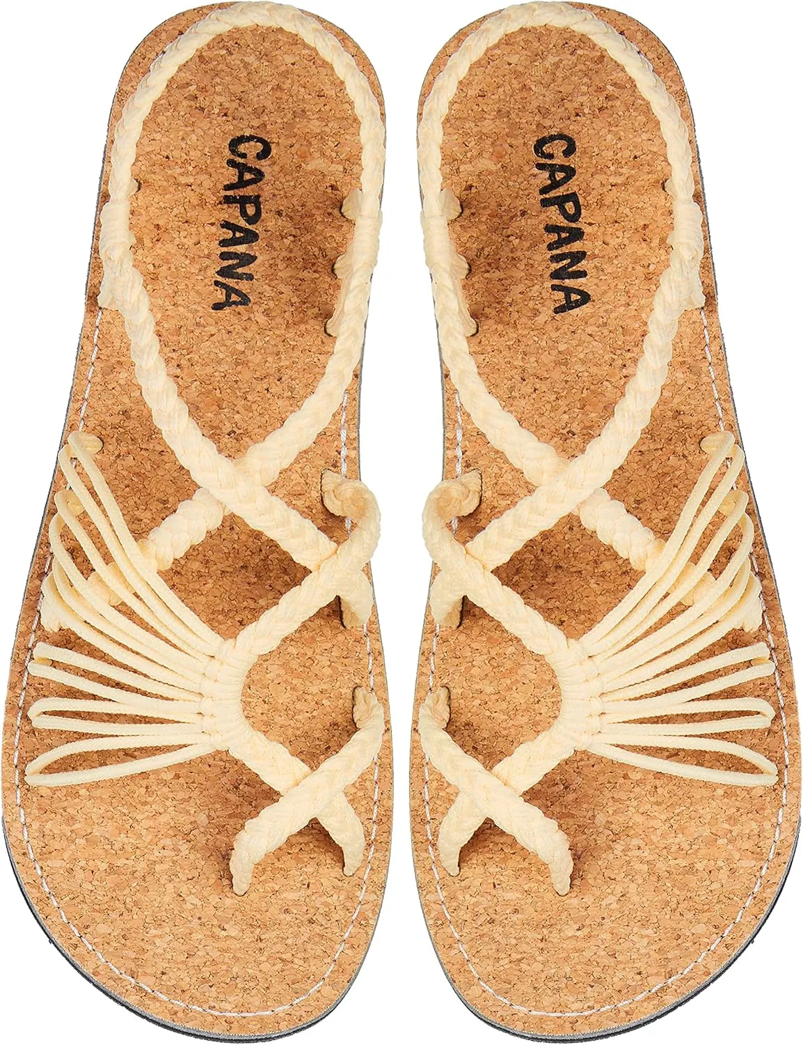 Capana Woven Women's Flat Sandals - Strappy Braided Sandals, Beach Sandals for Women Dressy Summer, Rope Bohemian Sandals, Spring Casual Womens Shoes, Comfy Boho Flats for Teen Girls – Banyan