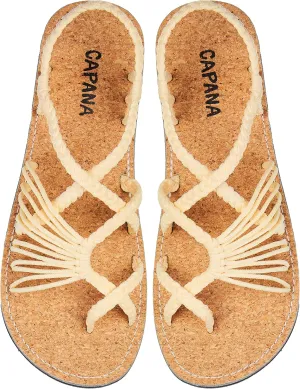 Capana Woven Women's Flat Sandals - Strappy Braided Sandals, Beach Sandals for Women Dressy Summer, Rope Bohemian Sandals, Spring Casual Womens Shoes, Comfy Boho Flats for Teen Girls – Banyan