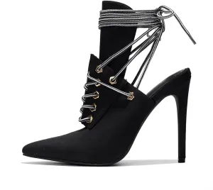 Cape Robbin Raphaela Lace-up Chic Stiletto Heels (Raphaela)