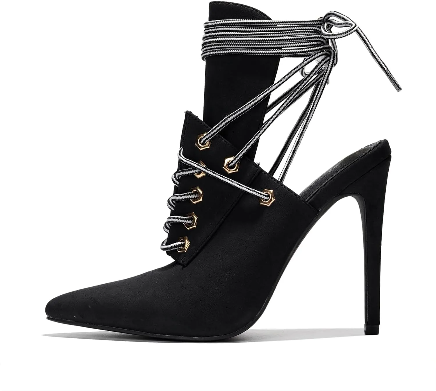 Cape Robbin Raphaela Lace-up Chic Stiletto Heels (Raphaela)