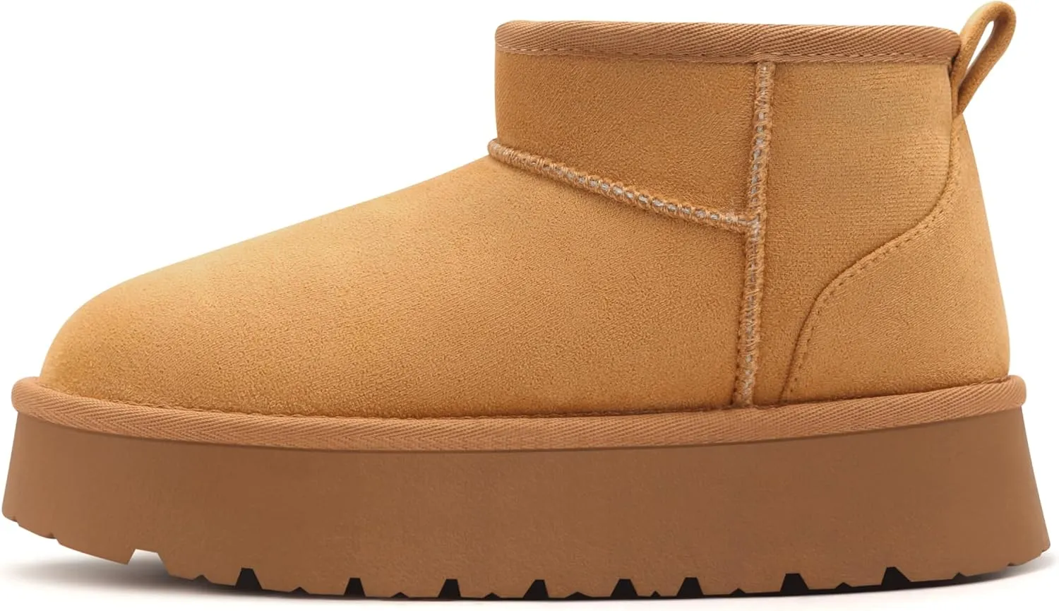 Carcuume Women's Platform Mini Boots Fur-Lined Winter Warm Ankle Snow Classic Ultra Comfortable Shoes