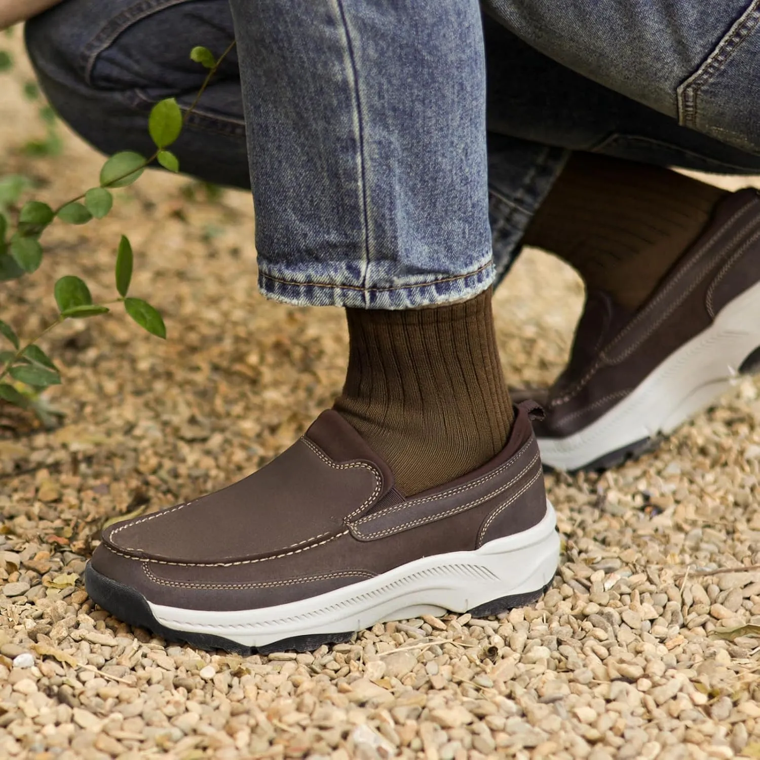Cestfini Mens Orthopedic Slip On Walking Shoes