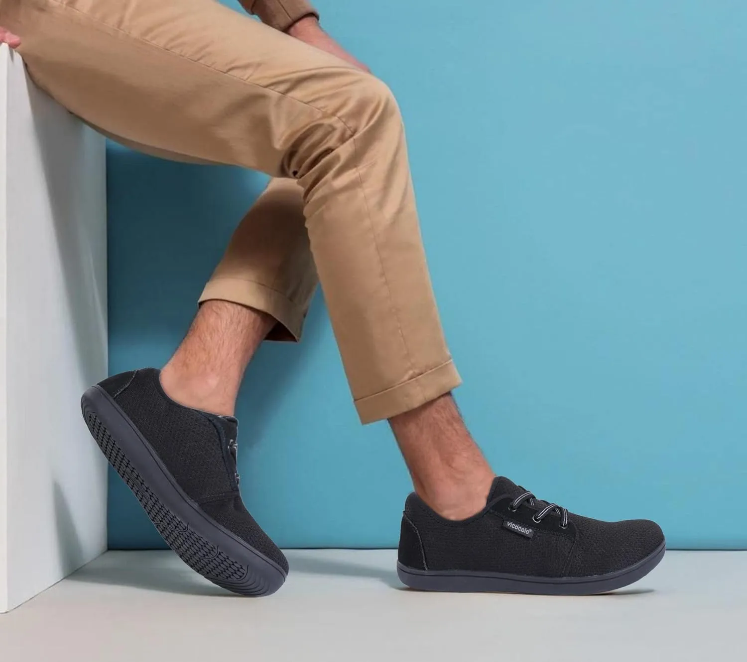 CIOR Vicocole Men's Barefoot Shoes Zero Drop Sneakers Wide Toe Box Minimalist Lightweight Shoes