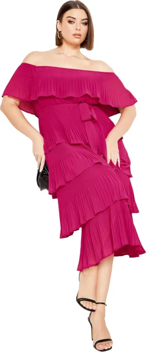 City Chic Women's Dress-Night Garden
