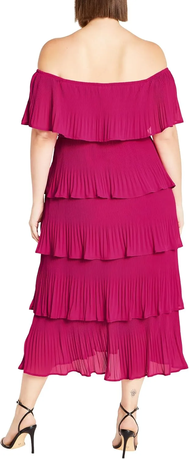 City Chic Women's Dress-Night Garden