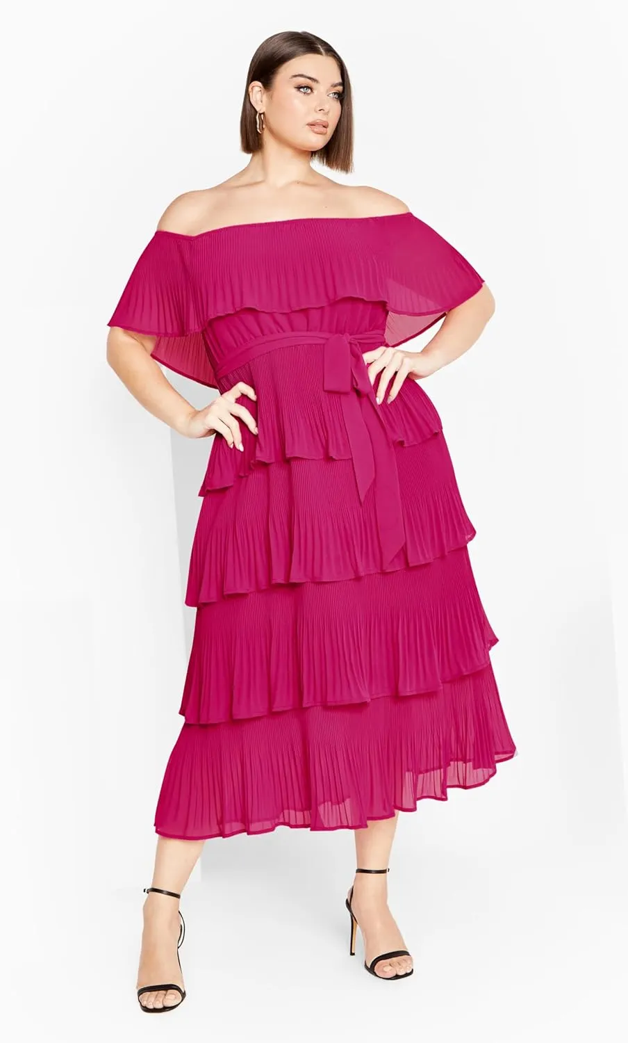 City Chic Women's Dress-Night Garden