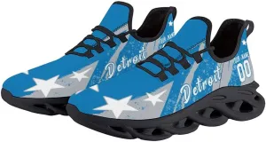 City Custom Football Flex Sneakers Personalized Name Number Athletic Shoes Fans Gifts Breathable Casual Shoes for Men Women