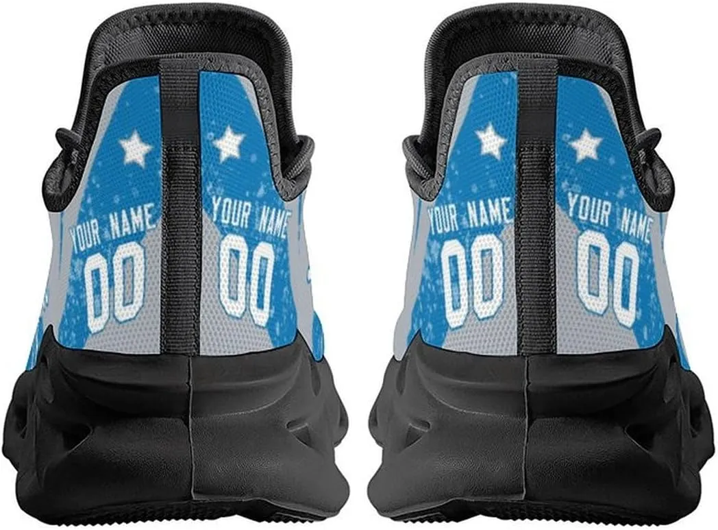 City Custom Football Flex Sneakers Personalized Name Number Athletic Shoes Fans Gifts Breathable Casual Shoes for Men Women