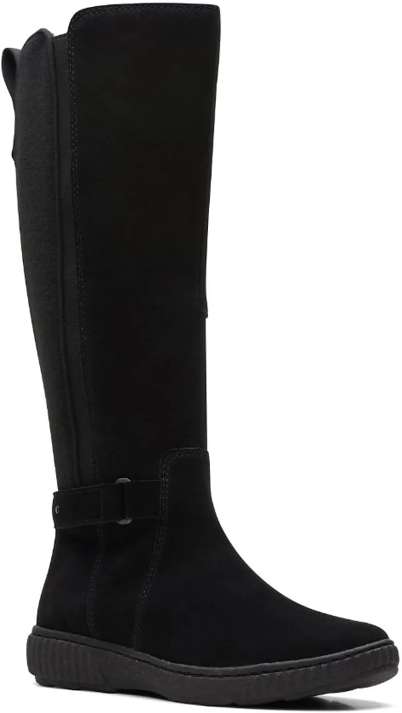 Clarks Caroline Style Black Suede 9 D - Wide