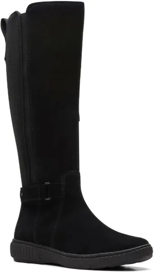 Clarks Caroline Style Black Suede 9 D - Wide