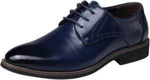 Classical Style Shoes for Men Slip On PU Leather Low Rubber Sole Block Heel Work Sneaker Shoes Men Formal Leather